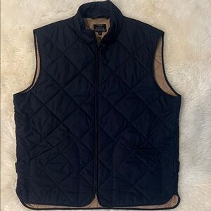 J. Crew Dark Blue Quilted Vest